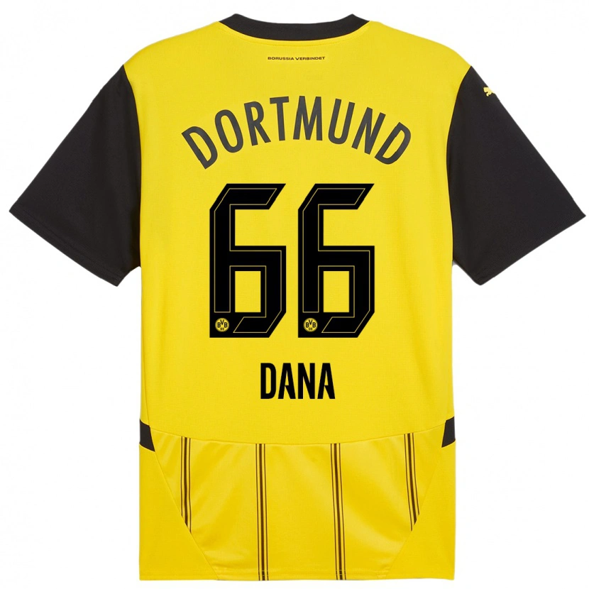 Danxen Mujer Camiseta Bleckmann Dana #66 Amarillo Negro 1ª Equipación 2024/25 La Camisa