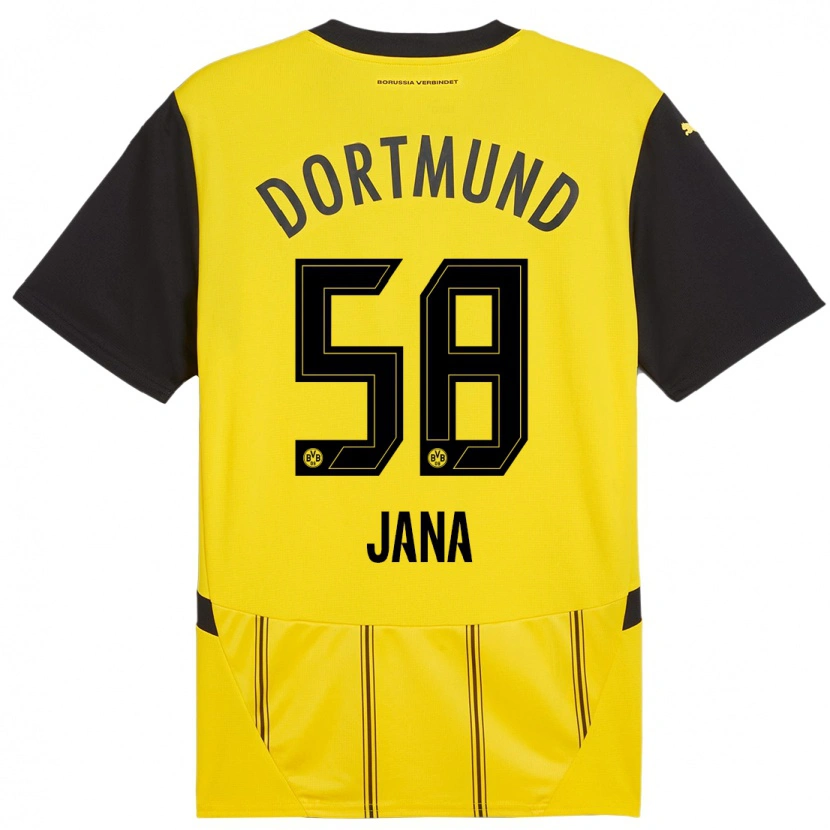 Danxen Mujer Camiseta Nordberg Jana #58 Amarillo Negro 1ª Equipación 2024/25 La Camisa