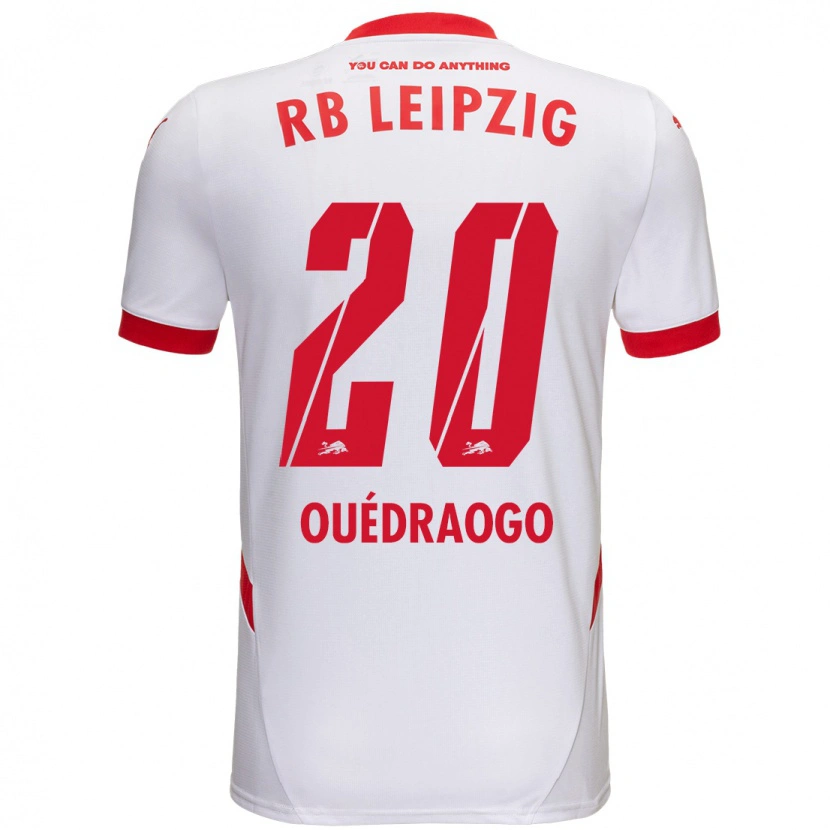 Danxen Mujer Camiseta Assan Ouédraogo #20 Blanco Rojo 1ª Equipación 2024/25 La Camisa