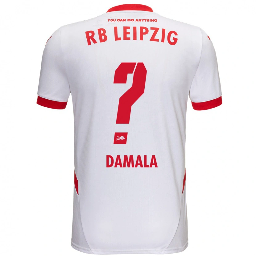 Danxen Mujer Camiseta Bilal Damala #0 Blanco Rojo 1ª Equipación 2024/25 La Camisa