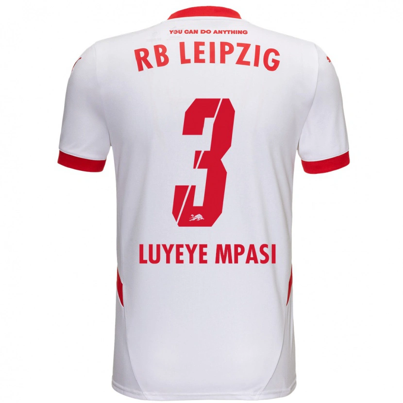 Danxen Mujer Camiseta Seal Luyeye Mpasi #3 Blanco Rojo 1ª Equipación 2024/25 La Camisa