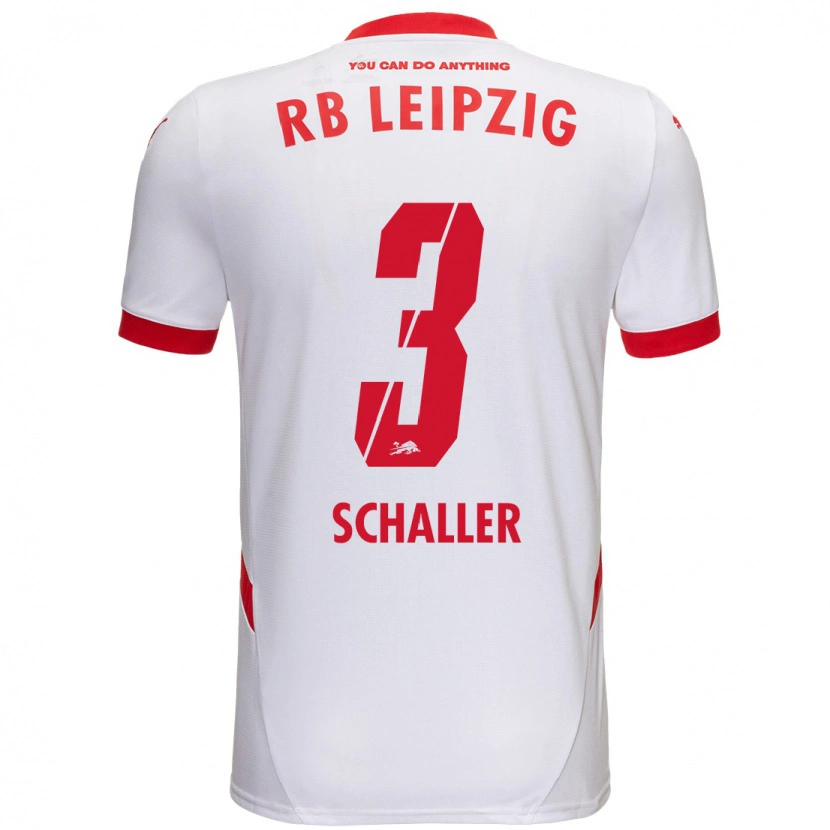 Danxen Mujer Camiseta Josefine Schaller #3 Blanco Rojo 1ª Equipación 2024/25 La Camisa