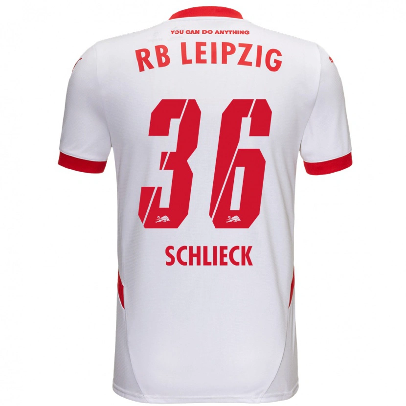 Danxen Mujer Camiseta Timo Schlieck #36 Blanco Rojo 1ª Equipación 2024/25 La Camisa
