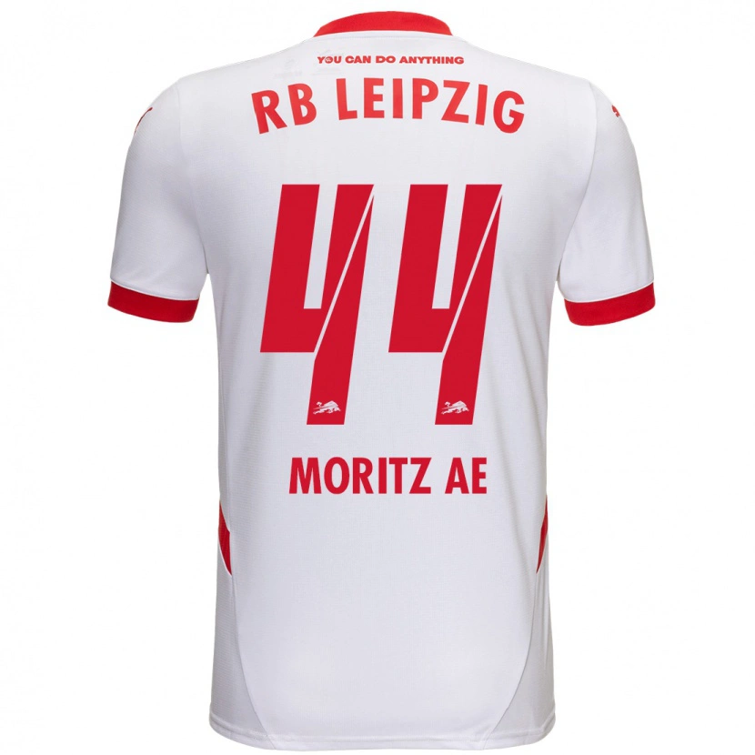 Danxen Mujer Camiseta Moritz Aé #44 Blanco Rojo 1ª Equipación 2024/25 La Camisa