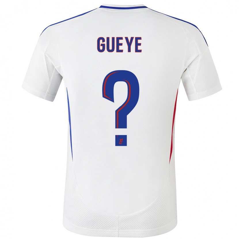 Danxen Mujer Camiseta Thiema Gueye #0 Blanco Azul 1ª Equipación 2024/25 La Camisa