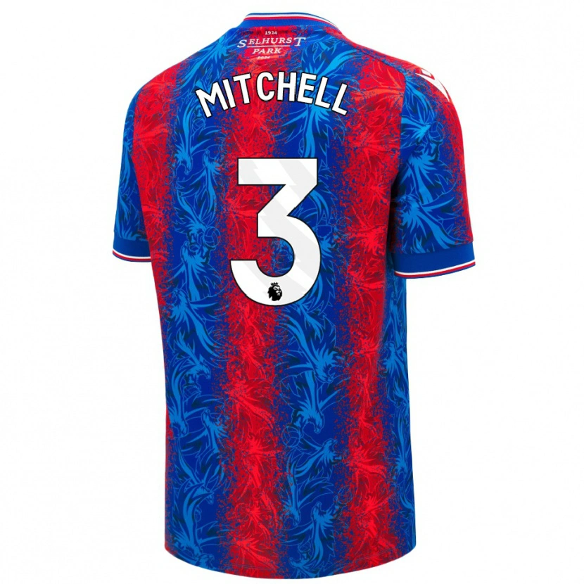 Danxen Mujer Camiseta Tyrick Mitchell #3 Rayas Rojas Y Azules 1ª Equipación 2024/25 La Camisa