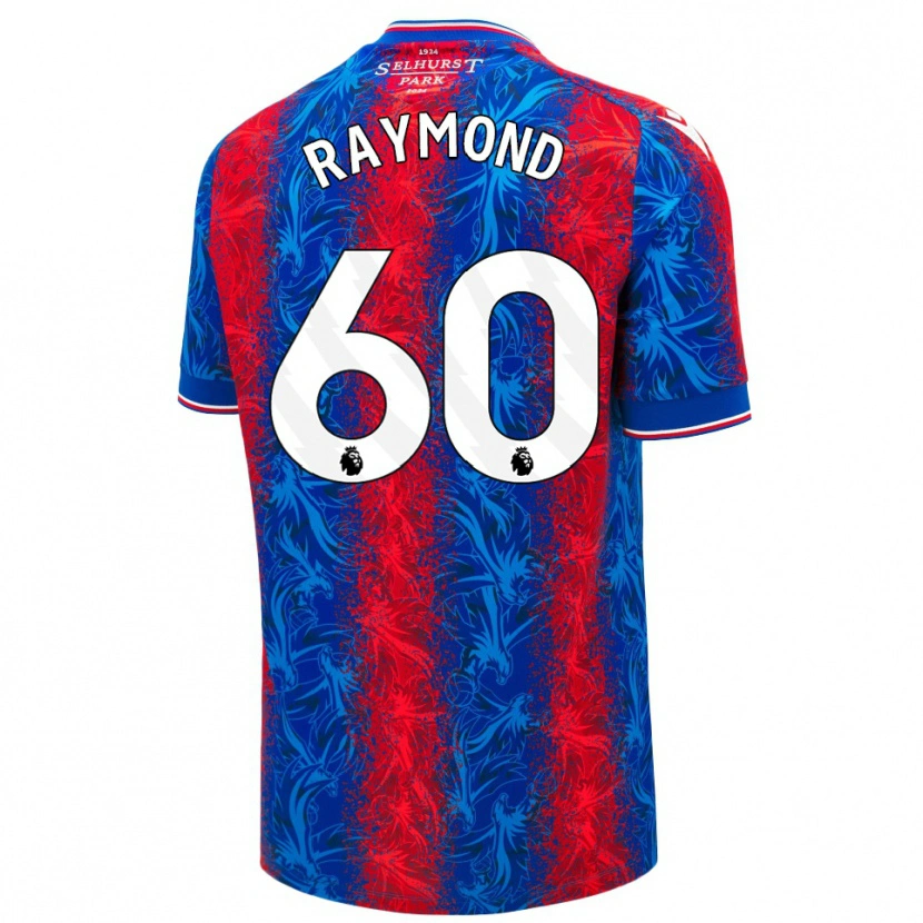Danxen Mujer Camiseta Jadan Raymond #60 Rayas Rojas Y Azules 1ª Equipación 2024/25 La Camisa