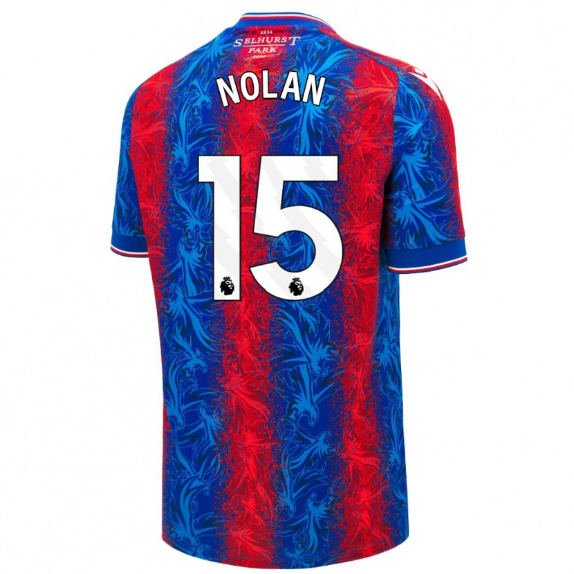 Danxen Mujer Camiseta Hayley Nolan #15 Rayas Rojas Y Azules 1ª Equipación 2024/25 La Camisa