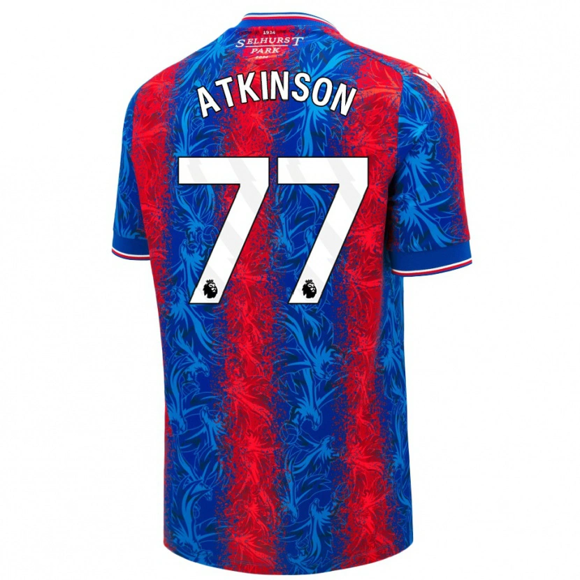 Danxen Mujer Camiseta Isibeal Atkinson #77 Rayas Rojas Y Azules 1ª Equipación 2024/25 La Camisa