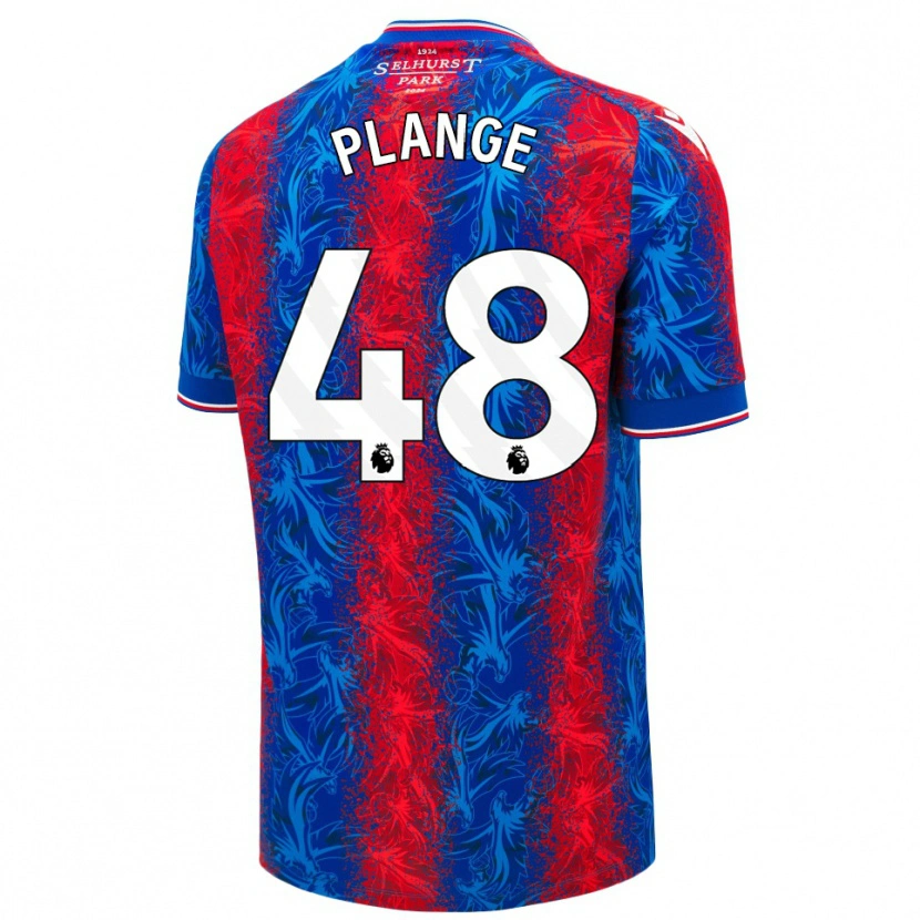 Danxen Mujer Camiseta Luke Plange #48 Rayas Rojas Y Azules 1ª Equipación 2024/25 La Camisa