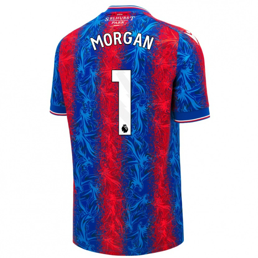 Danxen Mujer Camiseta Chloe Morgan #1 Rayas Rojas Y Azules 1ª Equipación 2024/25 La Camisa