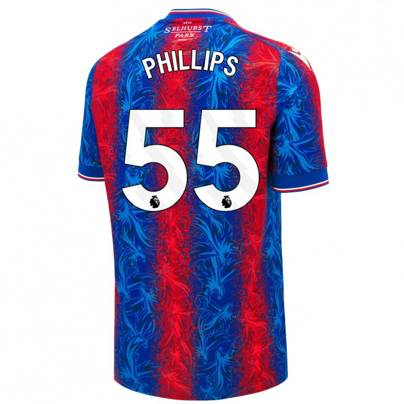 Danxen Mujer Camiseta Killian Phillips #55 Rayas Rojas Y Azules 1ª Equipación 2024/25 La Camisa