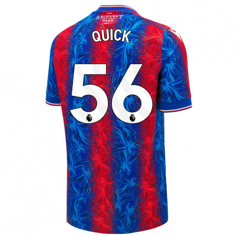 Danxen Mujer Camiseta Daniel Quick #56 Rayas Rojas Y Azules 1ª Equipación 2024/25 La Camisa