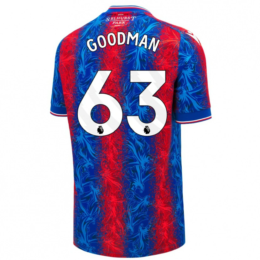 Danxen Mujer Camiseta Owen Goodman #63 Rayas Rojas Y Azules 1ª Equipación 2024/25 La Camisa