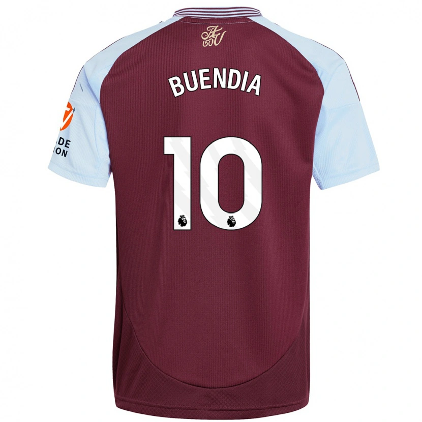 Danxen Mujer Camiseta Emiliano Buendía #10 Borgoña Azul Cielo 1ª Equipación 2024/25 La Camisa