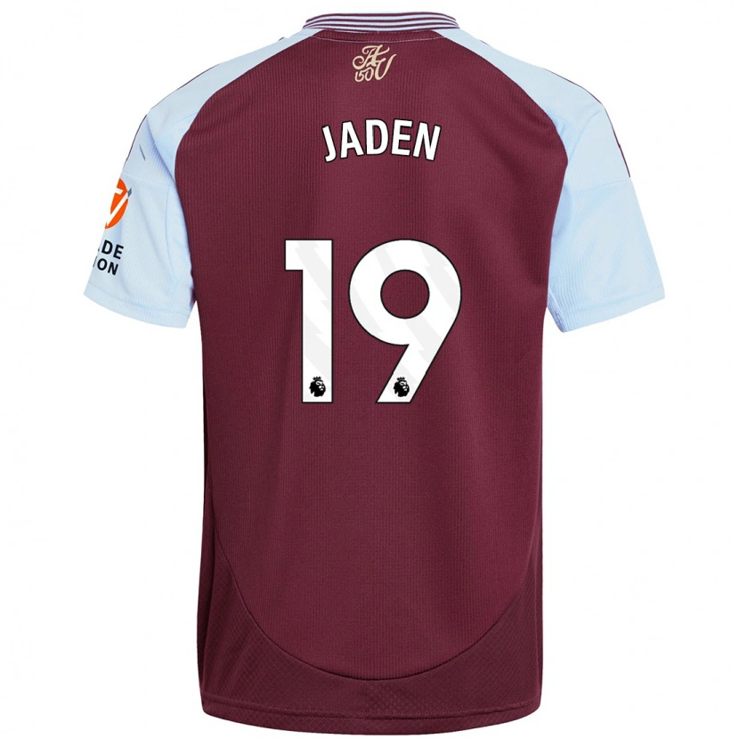 Danxen Mujer Camiseta Jaden Philogene #19 Borgoña Azul Cielo 1ª Equipación 2024/25 La Camisa