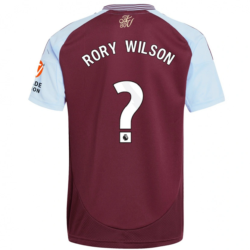 Danxen Mujer Camiseta Rory Wilson #0 Borgoña Azul Cielo 1ª Equipación 2024/25 La Camisa