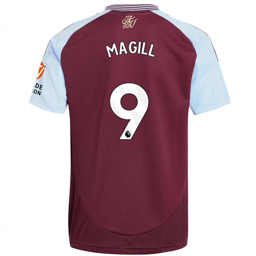 Danxen Mujer Camiseta Simone Magill #9 Borgoña Azul Cielo 1ª Equipación 2024/25 La Camisa