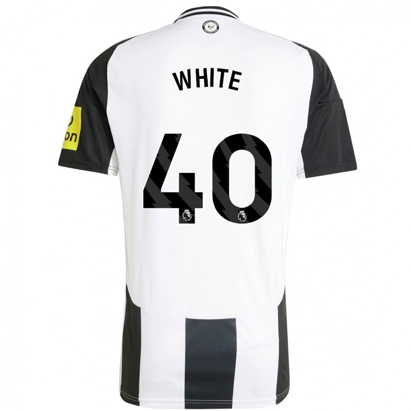 Danxen Mujer Camiseta Joe White #40 Blanco Negro 1ª Equipación 2024/25 La Camisa