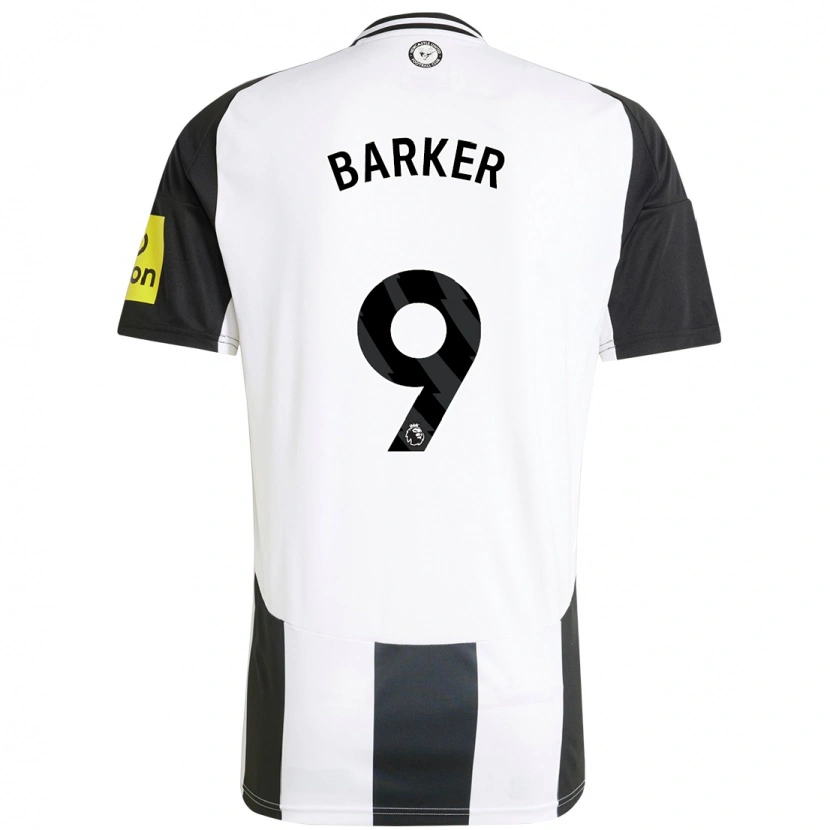 Danxen Mujer Camiseta Katie Barker #9 Blanco Negro 1ª Equipación 2024/25 La Camisa