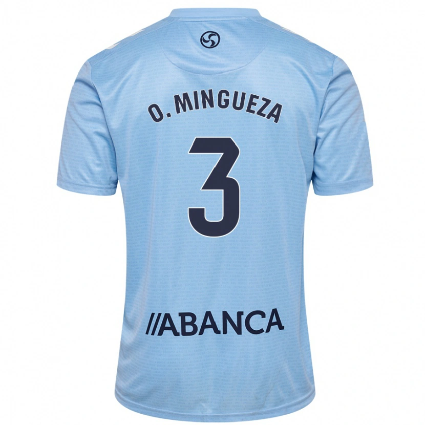 Danxen Mujer Camiseta Óscar Mingueza #3 Azul Cielo 1ª Equipación 2024/25 La Camisa