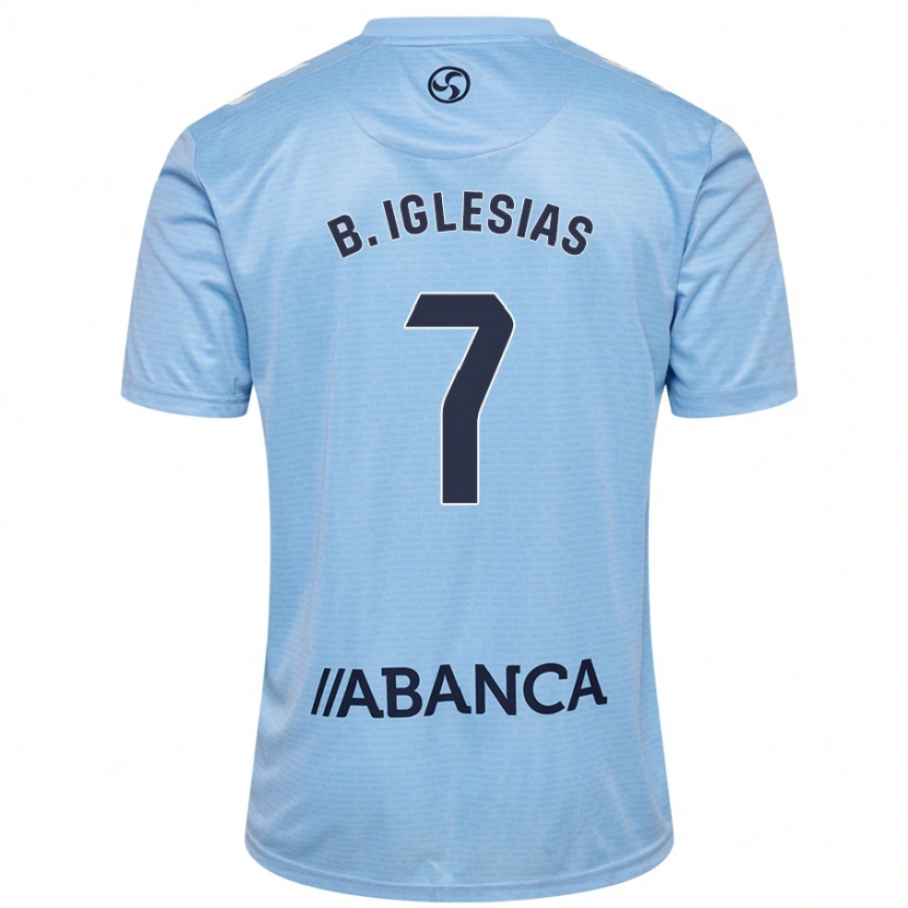 Danxen Mujer Camiseta Borja Iglesias #7 Azul Cielo 1ª Equipación 2024/25 La Camisa