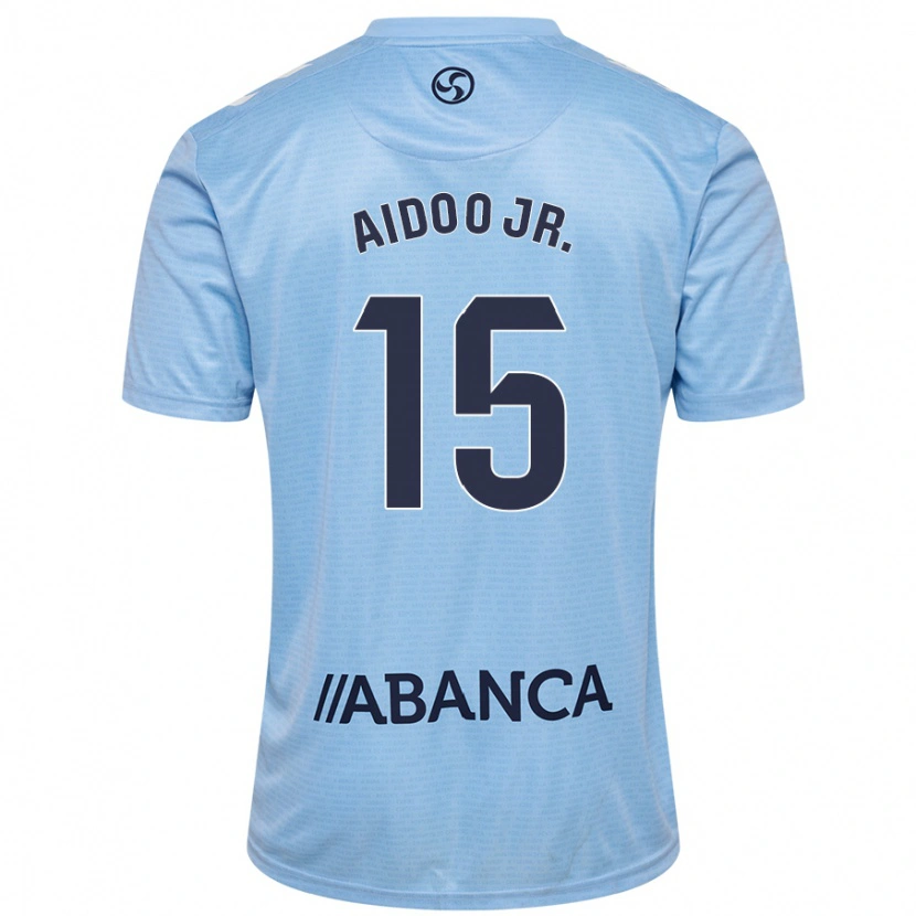 Danxen Mujer Camiseta Joseph Aidoo #15 Azul Cielo 1ª Equipación 2024/25 La Camisa