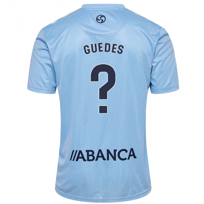 Danxen Mujer Camiseta Johan Guedes #0 Azul Cielo 1ª Equipación 2024/25 La Camisa