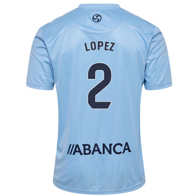 Danxen Mujer Camiseta Iván López #2 Azul Cielo 1ª Equipación 2024/25 La Camisa
