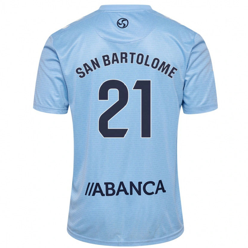 Danxen Mujer Camiseta Víctor San Bartolomé #21 Azul Cielo 1ª Equipación 2024/25 La Camisa