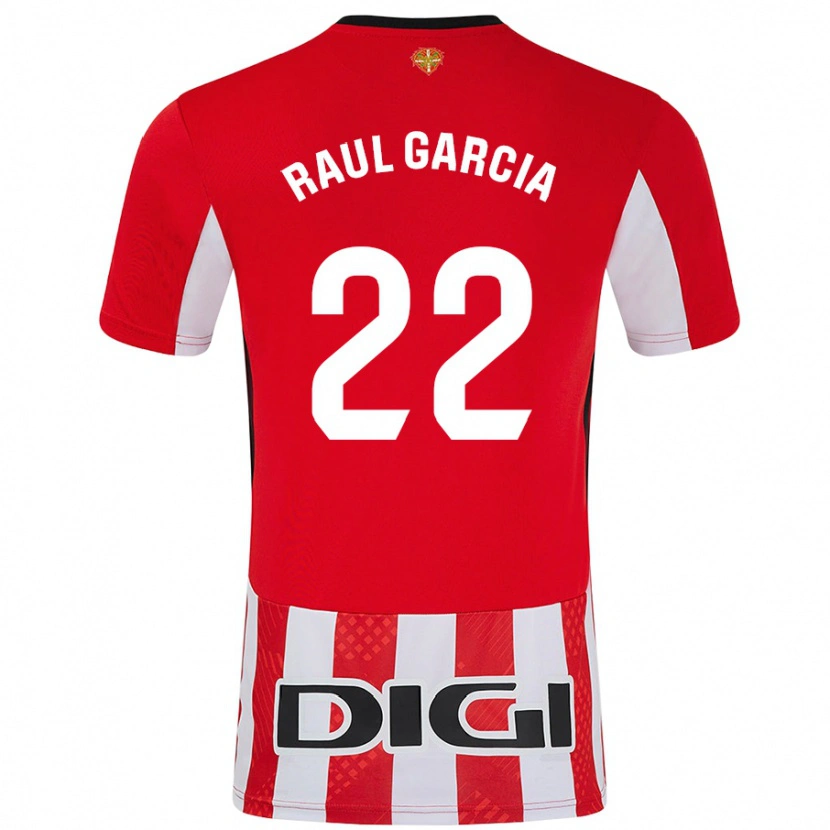 Danxen Mujer Camiseta Raúl García #22 Rojo Blanco 1ª Equipación 2024/25 La Camisa