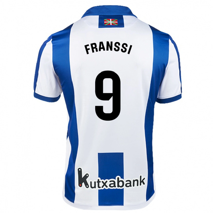 Danxen Mujer Camiseta Sanni Franssi #9 Blanco Azul 1ª Equipación 2024/25 La Camisa