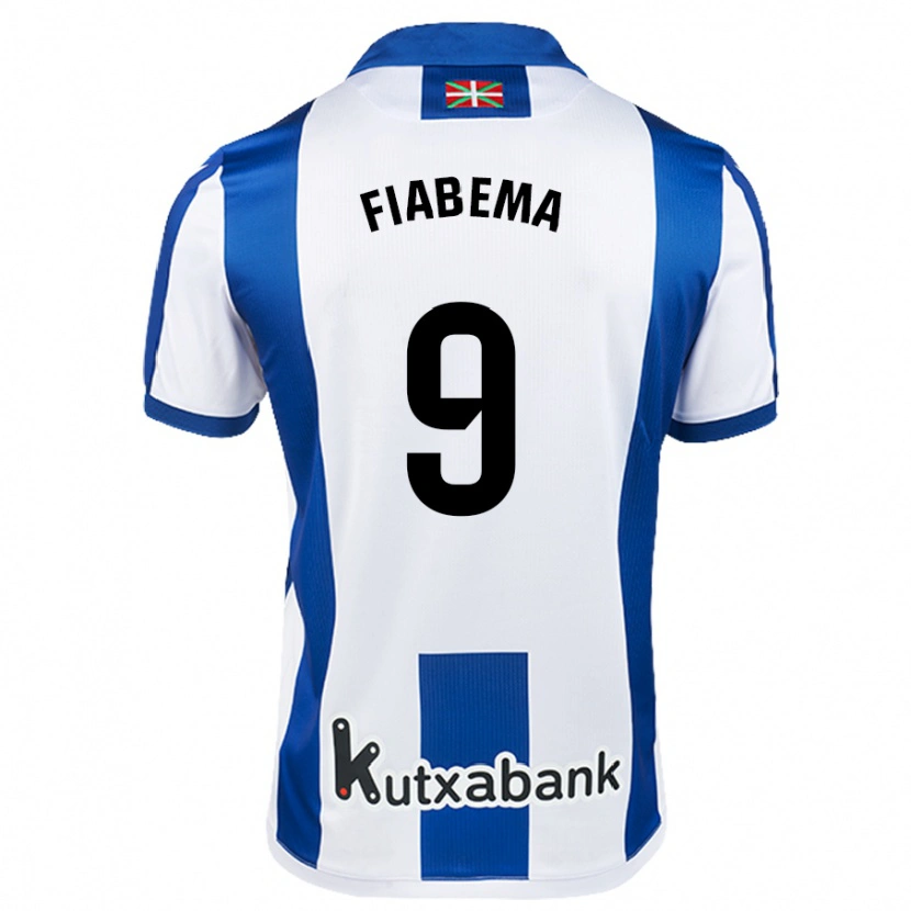 Danxen Mujer Camiseta Bryan Fiabema #9 Blanco Azul 1ª Equipación 2024/25 La Camisa
