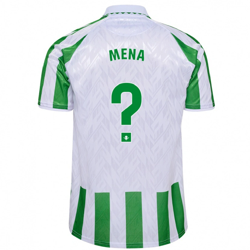 Danxen Mujer Camiseta Justo Mena #0 Verde Rayas Blancas 1ª Equipación 2024/25 La Camisa
