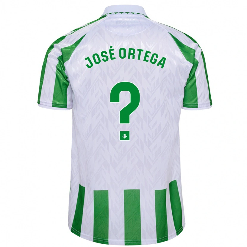 Danxen Mujer Camiseta José Ortega #0 Verde Rayas Blancas 1ª Equipación 2024/25 La Camisa