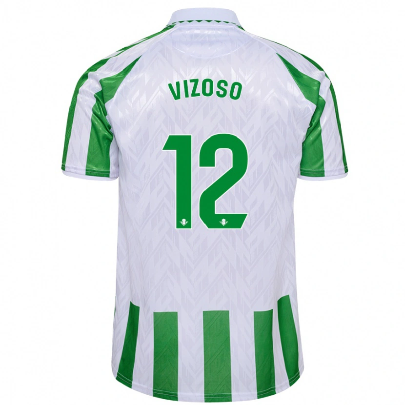 Danxen Mujer Camiseta Paula Vizoso Prieto #12 Verde Rayas Blancas 1ª Equipación 2024/25 La Camisa