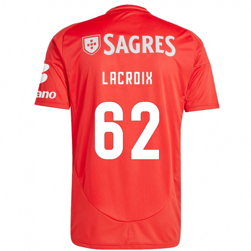 Danxen Mujer Camiseta Lenny Lacroix #62 Rojo Blanco 1ª Equipación 2024/25 La Camisa