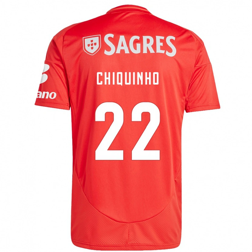 Danxen Mujer Camiseta Chiquinho #22 Rojo Blanco 1ª Equipación 2024/25 La Camisa