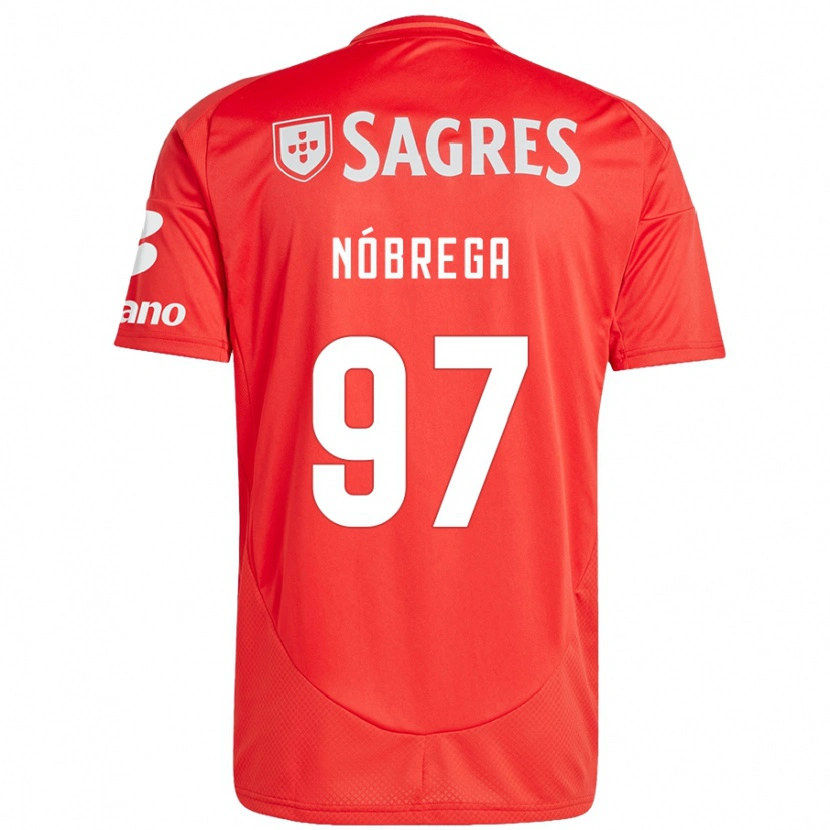 Danxen Mujer Camiseta Ricardo Nóbrega #97 Rojo Blanco 1ª Equipación 2024/25 La Camisa