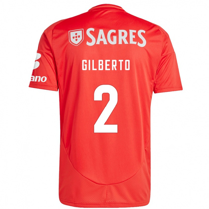 Danxen Mujer Camiseta Gilberto #2 Rojo Blanco 1ª Equipación 2024/25 La Camisa