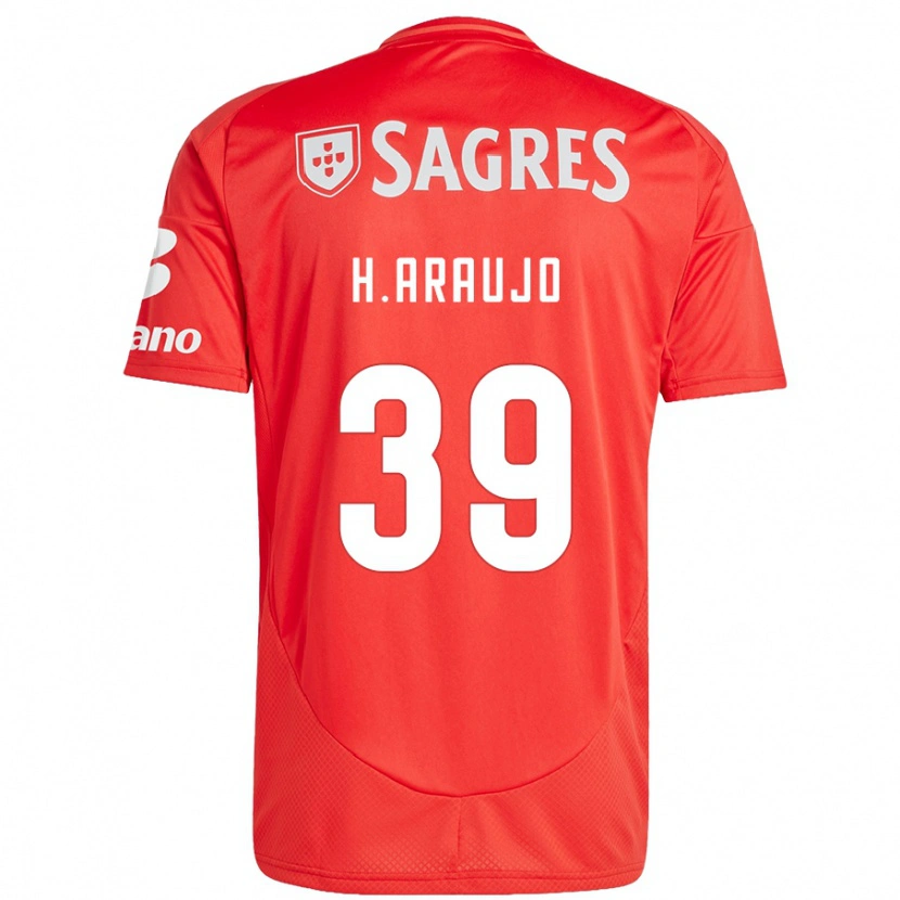 Danxen Mujer Camiseta Henrique Araujo #39 Rojo Blanco 1ª Equipación 2024/25 La Camisa