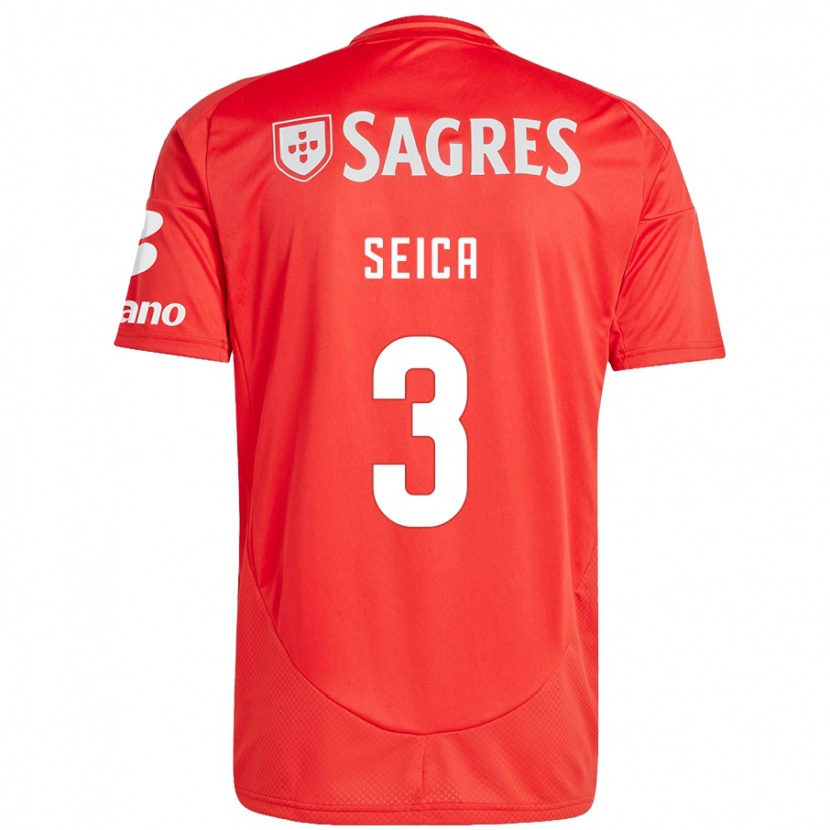 Danxen Mujer Camiseta Ana Seica #3 Rojo Blanco 1ª Equipación 2024/25 La Camisa
