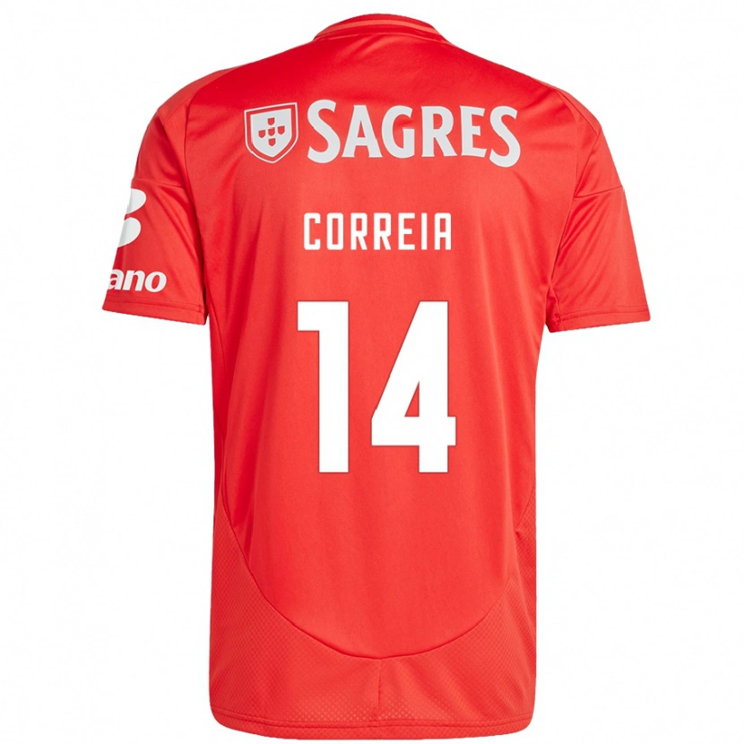 Danxen Mujer Camiseta Carolina Correia #14 Rojo Blanco 1ª Equipación 2024/25 La Camisa