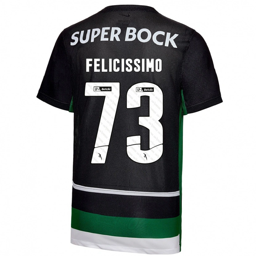 Danxen Mujer Camiseta Eduardo Felicíssimo #73 Negro Blanco Verde 1ª Equipación 2024/25 La Camisa