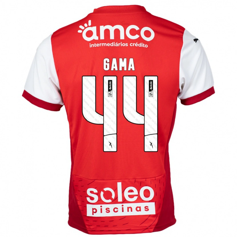 Danxen Mujer Camiseta Dinis Gama #44 Rojo Blanco 1ª Equipación 2024/25 La Camisa