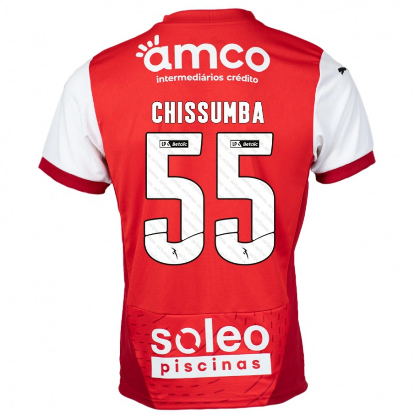 Danxen Mujer Camiseta Chissumba #55 Rojo Blanco 1ª Equipación 2024/25 La Camisa