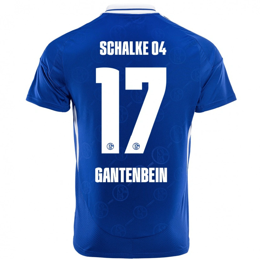 Danxen Mujer Camiseta Adrian Gantenbein #17 Azul Real 1ª Equipación 2024/25 La Camisa