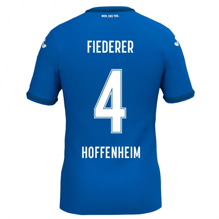 Danxen Mujer Camiseta Tom Fiederer #4 Azul Real 1ª Equipación 2024/25 La Camisa