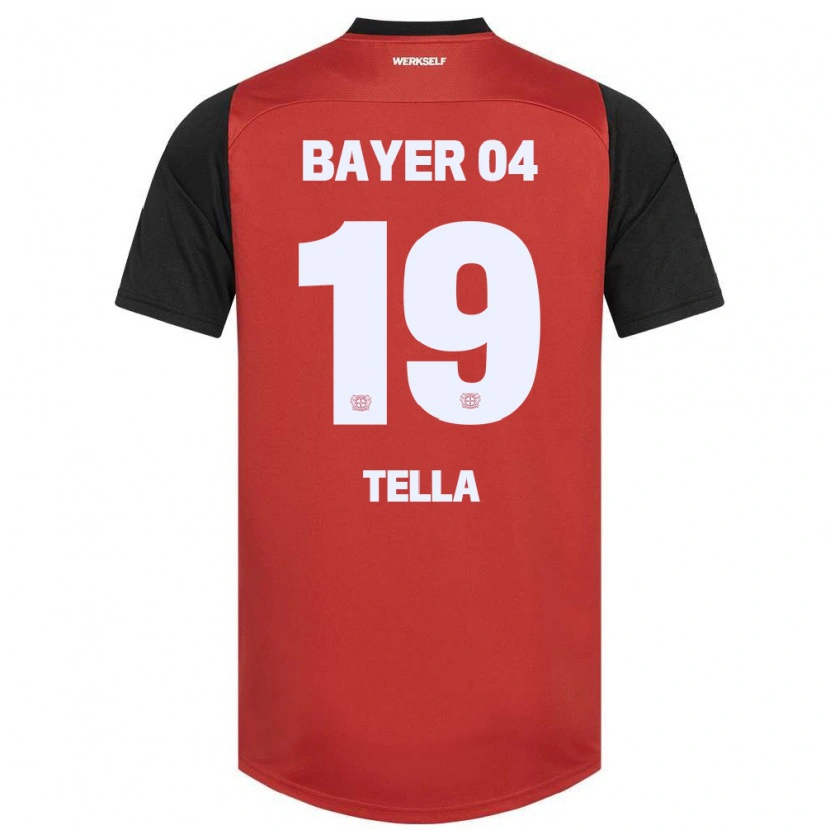 Danxen Mujer Camiseta Nathan Tella #19 Rojo Negro 1ª Equipación 2024/25 La Camisa