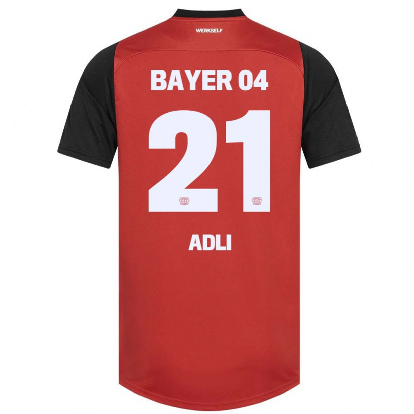 Danxen Mujer Camiseta Amine Adli #21 Rojo Negro 1ª Equipación 2024/25 La Camisa